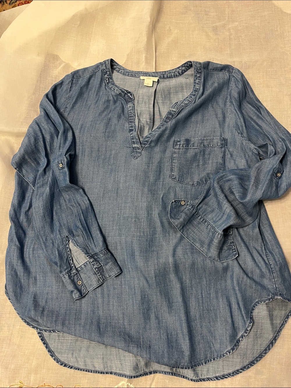 Loft Light Blue Denim-Style women’s  Shirt